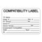 Nevs Label, Compatibility Label 2" x 3" White w/Black LBW-0023 - alternate 1
